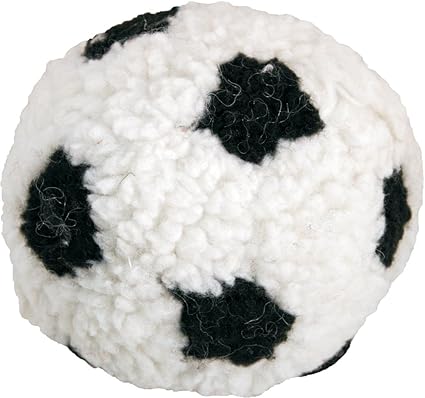 Dog Life Berber Soft Fleece Squeaky Football Dog Toy, 12 cm
