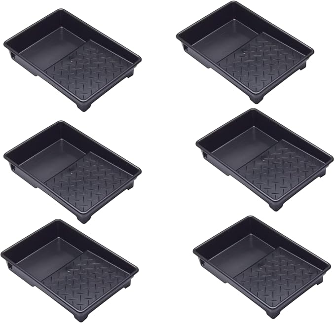 10 Inch 100% Recycled Plastic Paint Roller Tray With Textured Anti-Skid Grip, Ideal For Trade & DIY Rollers Up To 10" Wide and All Types Of Paint, Varnish, Woodstain
