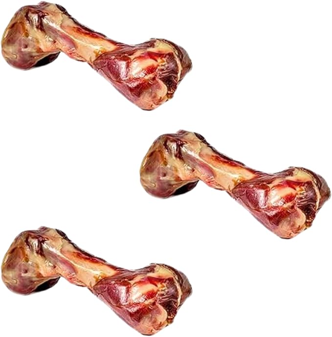 Long Lasting Mediterranean Serrano Ham Bone for Dogs – Natural Single Ingredient Smoked Dog Chew – Large Breed Aggressive Chewer Treat- Fully Edible Real Meat Bone for Dogs
