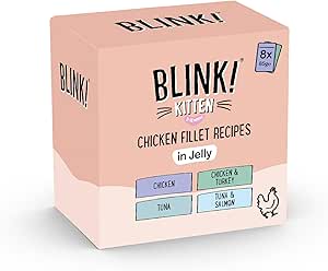 Blink! Kitten Chicken and Fish Pouch Selection in Jelly 8 x 85 g