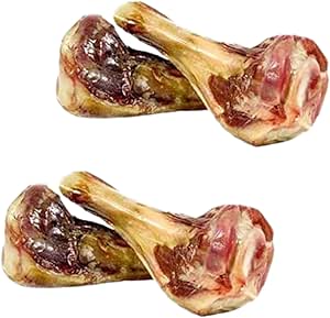 Mediterranean Natural Ham Bone for dogs- Slow Roasted Pork Treat Long Lasting Natural Dog Chew Bone Supports Chewing Instinct Single Ingredient Dog Snack for All Breeds Large Medium Small Dogs