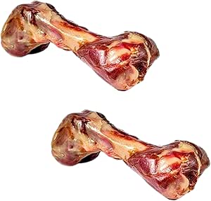 Mediterranean Salt Free Serrano Ham Bone for Dogs Long Lasting Chew Treat Air Dried Dog Bone Slow Roasted Single Ingredient Natural Dog Chew for Aggressive Chewers Medium Large Breed Dogs