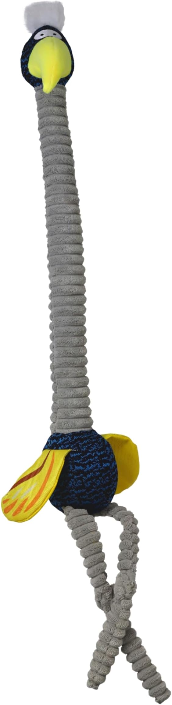 Larry Long Neck Ostrich Dog Toy With Rope Neck & Legs, Soft Crinkle Textures for Interactive Play, Durable Chew Toy for Small to Medium Dogs, 55cm Size, Variety of Colours, Supervised Use Recommended