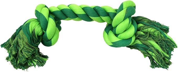 Rope Cotton 2 Knot Dog Toy – Durable chew toy made from natural cotton, Featuring a strong two-knot design perfect for tugging, chewing, and play. Suitable for dogs