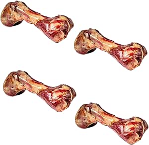 Long Lasting Mediterranean Serrano Ham Bone for Dogs – Natural Single Ingredient Smoked Dog Chew – Large Breed Aggressive Chewer Treat- Fully Edible Real Meat Bone for Dogs