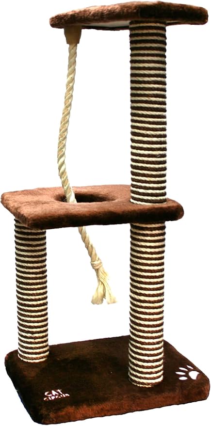 Triple Tier Deluxe Cat Scratcher Multi-Level Cat Scratching Post with Durable Sisal, Plush Cushions Ideal for Large & Small Cats Healthy Claws, Reduces Furniture Damage – Easy & Stylish Design