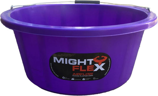 Mighty flex Shallow Feeder Bucket 15 Litre-Durable & Reusable-Wide Open Top with Strong Handle – For Livestock Feeding, Gardening, Mixing, Cleaning-Farm, Stable for horses or plaster bucket