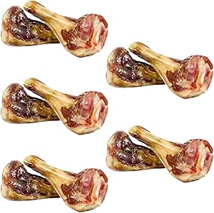 Mediterranean Natural Ham Bone for dogs- Slow Roasted Pork Treat Long Lasting Natural Dog Chew Bone Supports Chewing Instinct Single Ingredient Dog Snack for All Breeds Large Medium Small Dogs