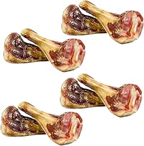 Mediterranean Natural Ham Bone for dogs- Slow Roasted Pork Treat Long Lasting Natural Dog Chew Bone Supports Chewing Instinct Single Ingredient Dog Snack for All Breeds Large Medium Small Dogs