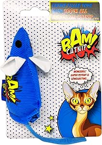 Bam! - Toy with Catnip - 10 cm - Mouse Blue