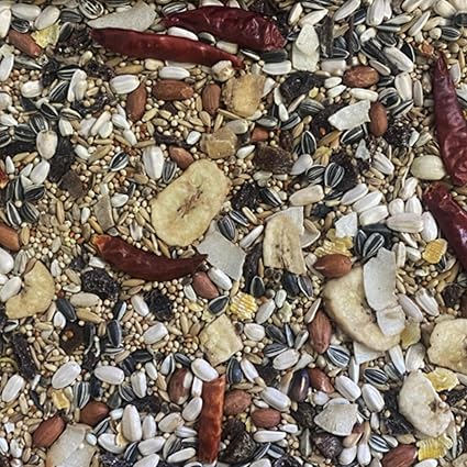 Johnston & Jeff Premium Fruity Parakeet Mixture Parakeet Food with Fruits, Seeds & Grains | Ideal for Smaller Parrot Species
