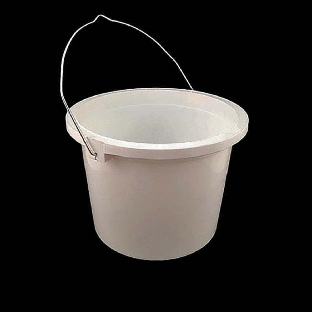 Plastic Paint Kettle 1L and 2.5L with Metal Handle, Durable Plastic Black and White