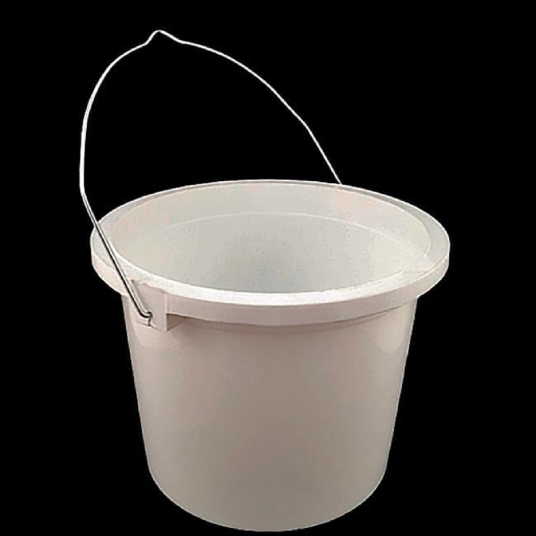 Plastic Paint Kettle 1L and 2.5L with Metal Handle, Durable Plastic Black and White