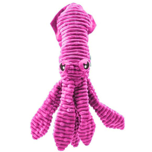 Dog Life Squeaky Squid Soft Plush Dog Toy – 40cm Crinkle & Squeak Pet Toy – Soft Durable Plush – Engaging Textures – Fun for Small to Extra-Large Dogs and Puppies
