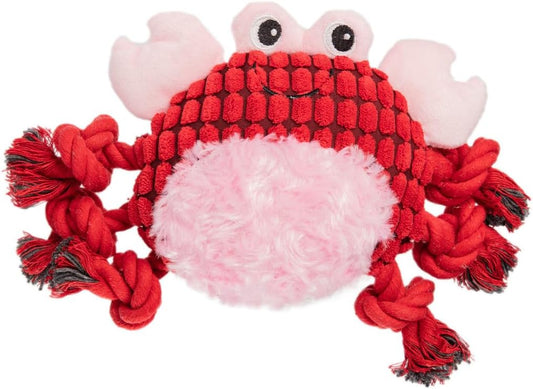Crab Dog Toy Zero waste Colour is Pink
