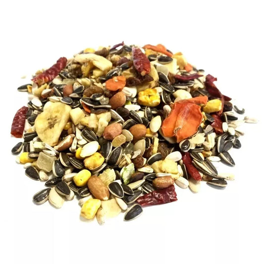 Johnston & Jeff Premium Fruit Parrot Food.