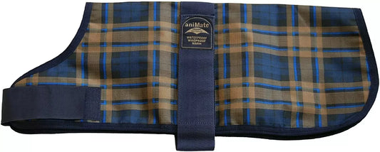 Animate Waterproof Dog Coat - Camel Watch Tartan. 18inch