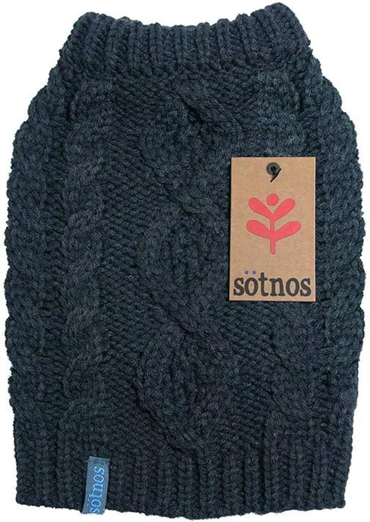 SOTNOS GREY CABLE DOG JUMPERS
