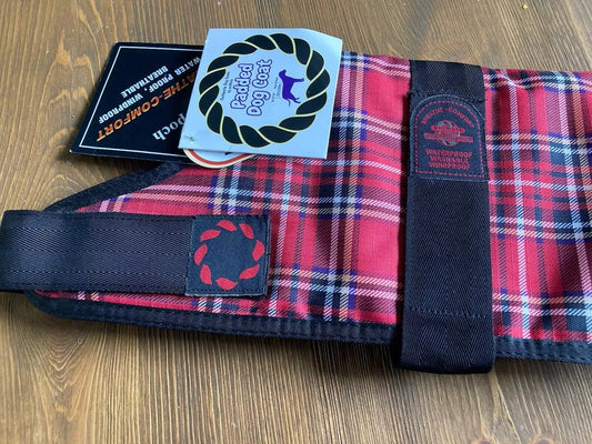 Animate Waterproof Tartan Dog Coat Size 22inch