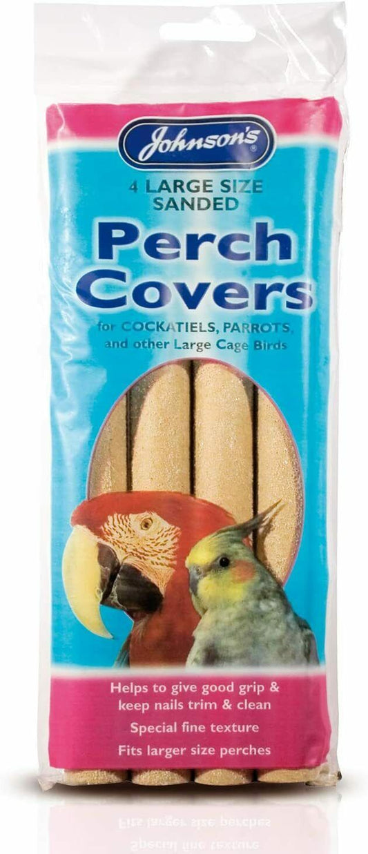 Johnsons Perch Covers for Cockatiels, Parrots & Larger Birds x 4 100g -Bulk Deal