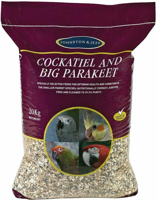 Johnston & Jeff Cockatiel and Big Parakeet Food 20kg